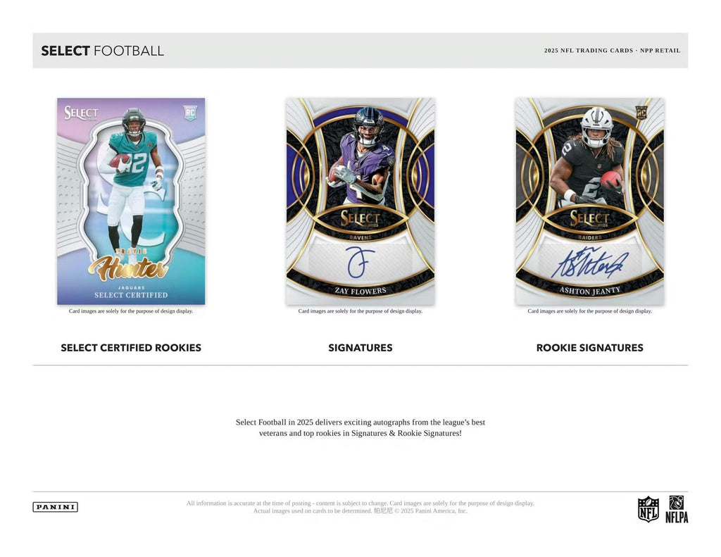 2025 Panini Select Football Blaster Trading Cards Red Blue Prizm