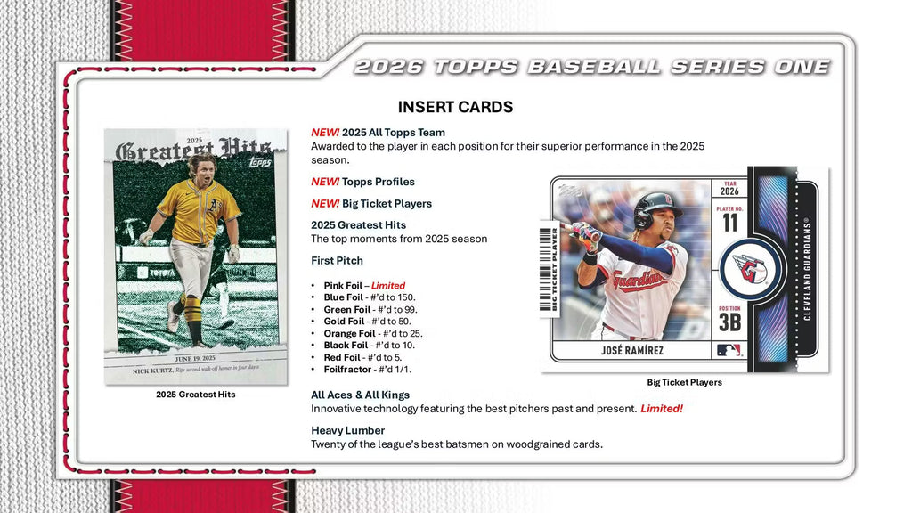 2026 Topps Series 1 Baseball Hobby Jumbo Trading Cards