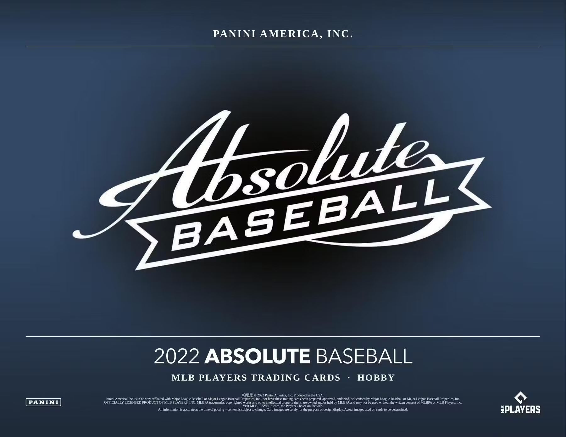 2022 Panini Absolute Baseball Hobby Trading Cards