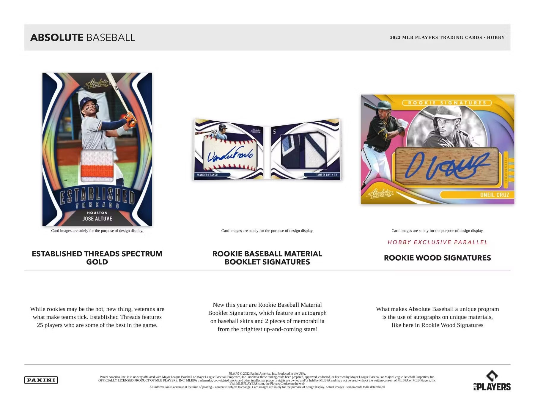 2022 Panini Absolute Baseball Hobby Trading Cards