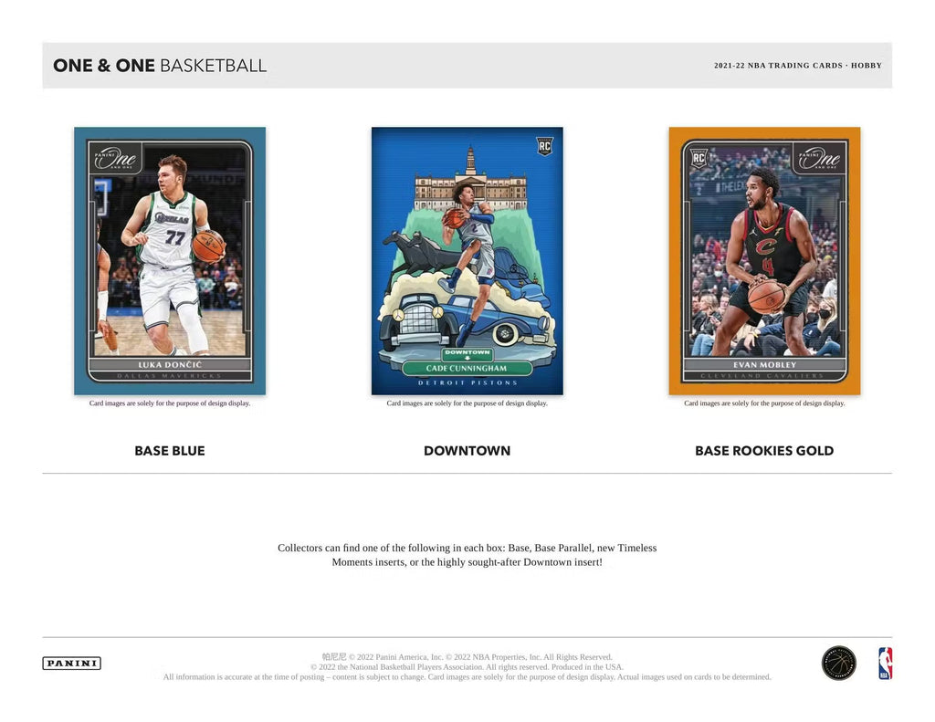 2021-22 Panini One and One Basketball Trading Cards