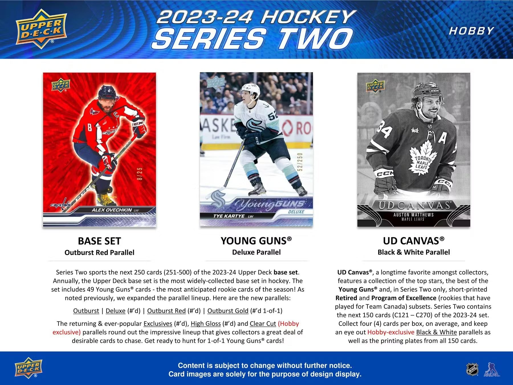 2023-24 Upper Deck Series 2 Hockey Hobby Trading Cards
