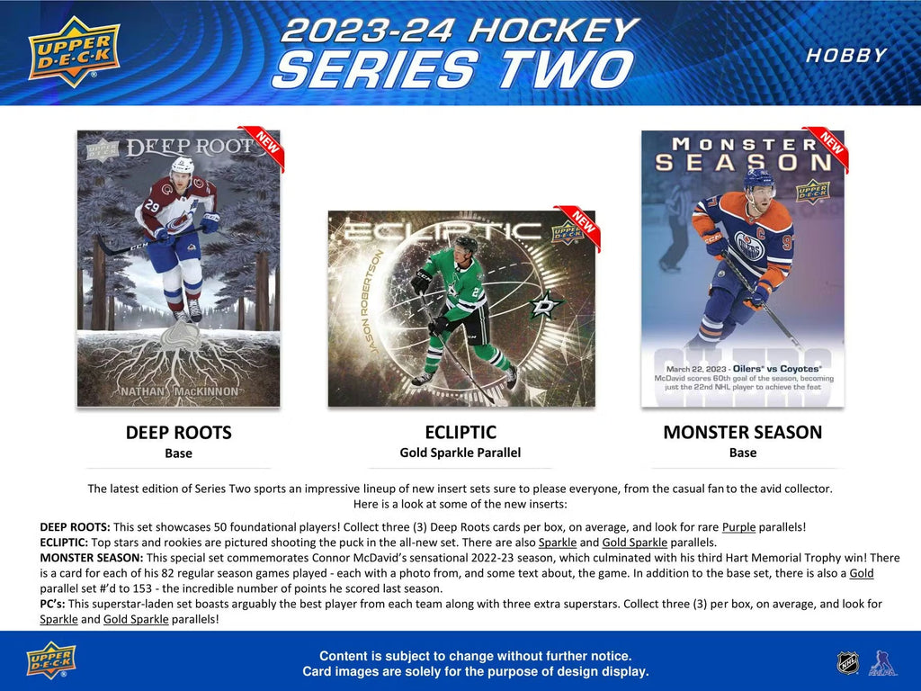 2023-24 Upper Deck Series 2 Hockey Hobby Trading Cards