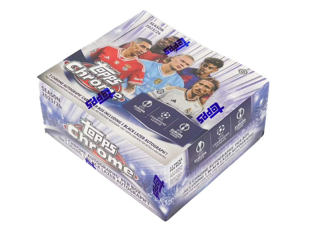 2023-24 Topps Chrome Soccer UEFA Club Competition Jumbo Hobby Trading Cards