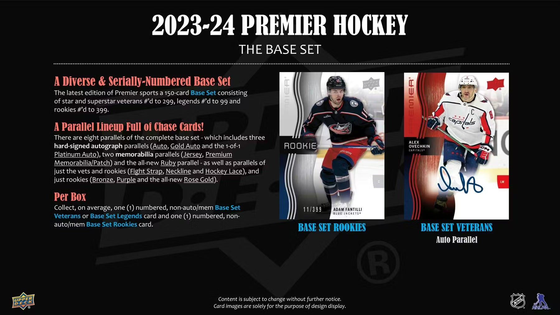 2023-24 Upper Deck Premier Hockey Hobby Trading Cards