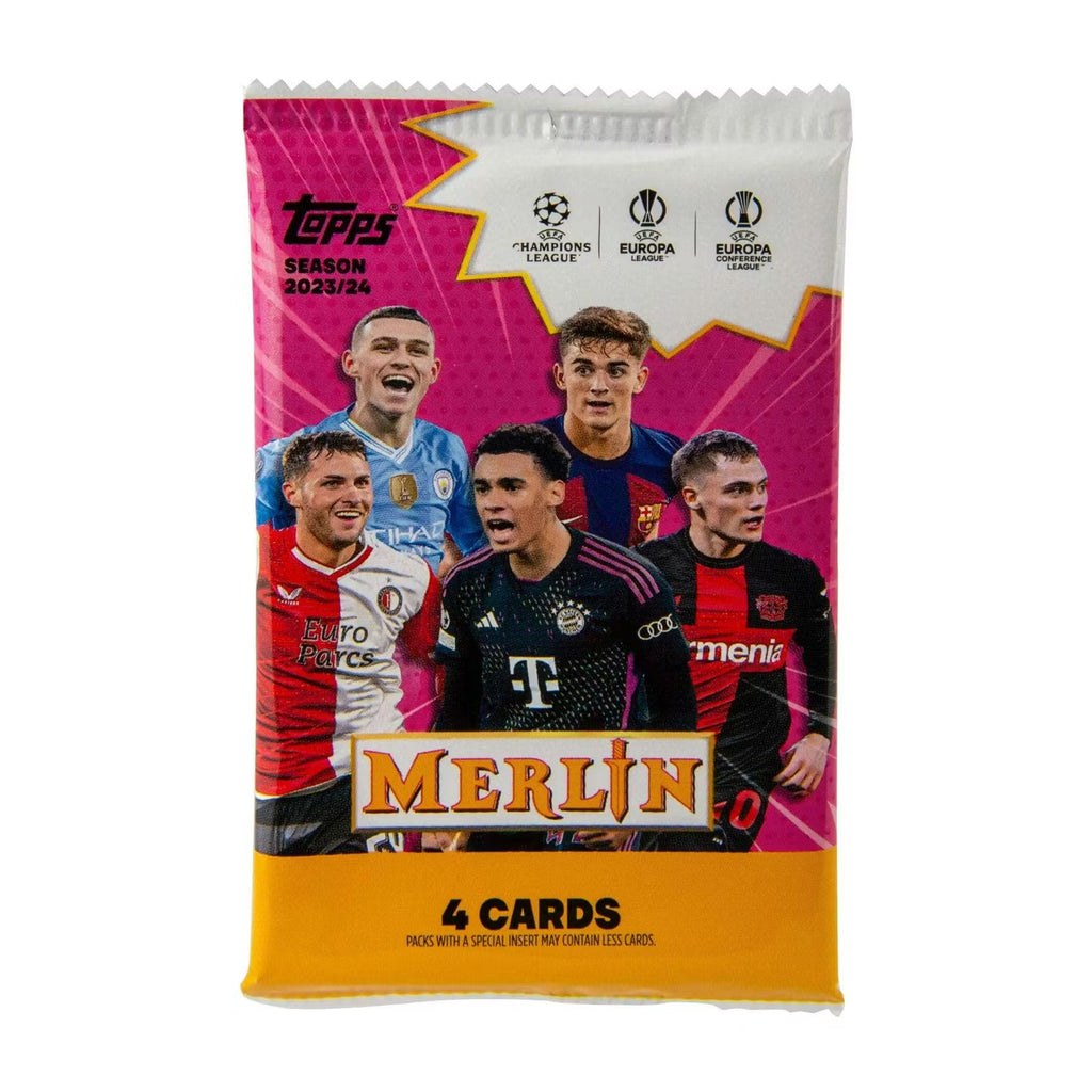 2023-24 Topps Chrome Merlin Soccer UEFA Club Competition Hobby Trading Cards