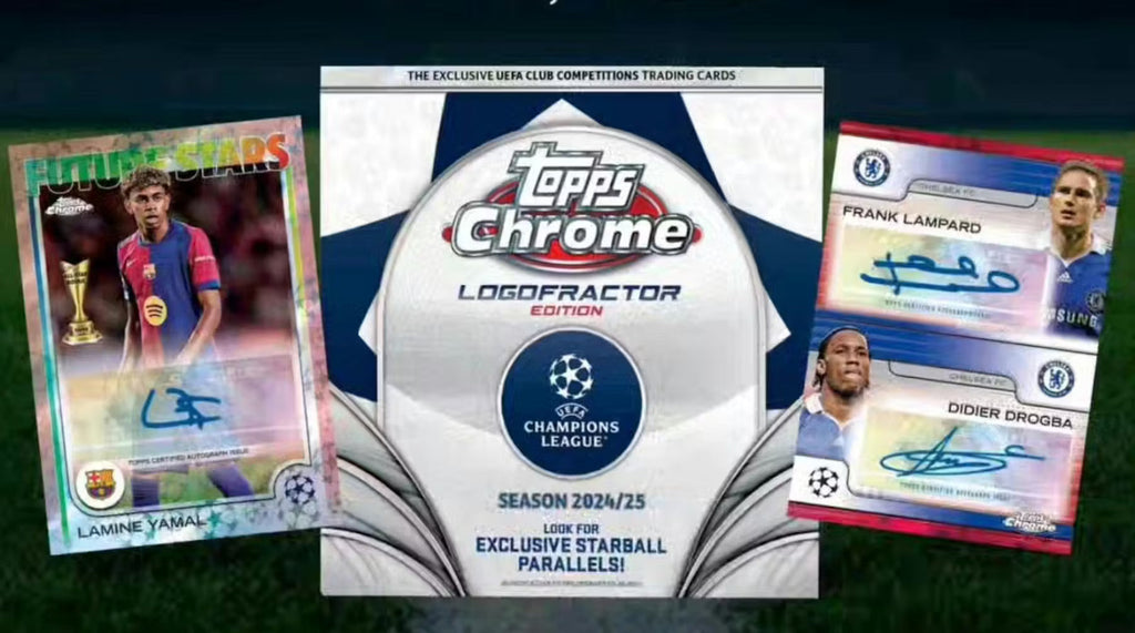 2024-25 Topps Chrome Logofractor UEFA Club Competitions Soccer Trading Cards