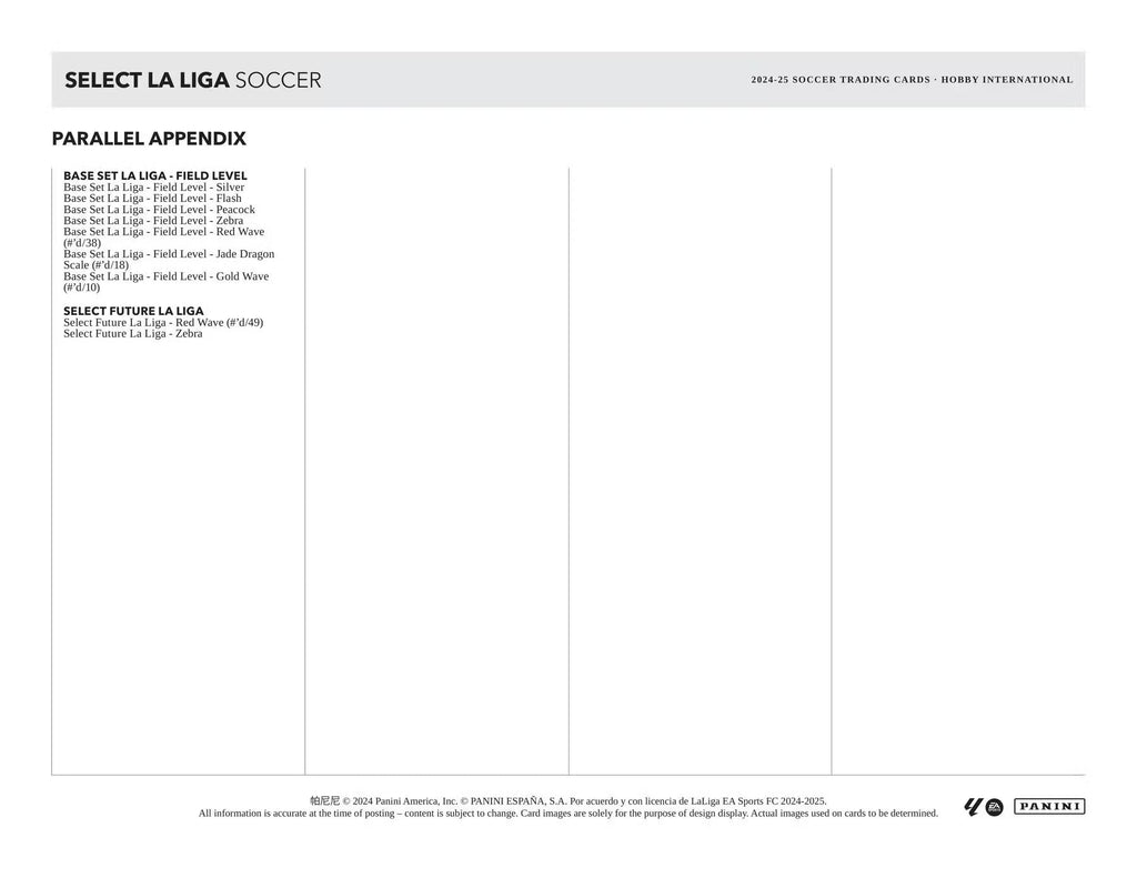 2024-25 Panini Select Soccer La Liga International Hobby Trading Cards