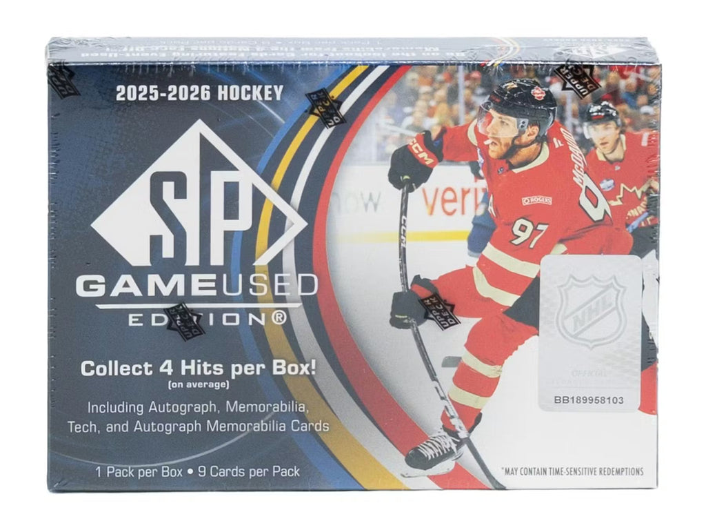 2025-26 Upper Deck SP Game Used Hockey Hobby Trading Cards