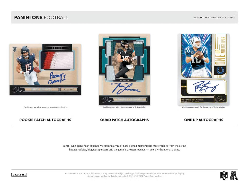 2024 Panini One Football Hobby Trading Cards