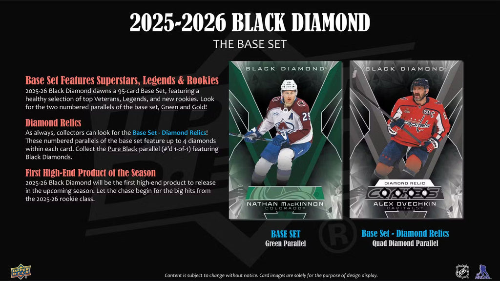 2025-26 Upper Deck Black Diamond Hockey Trading Cards