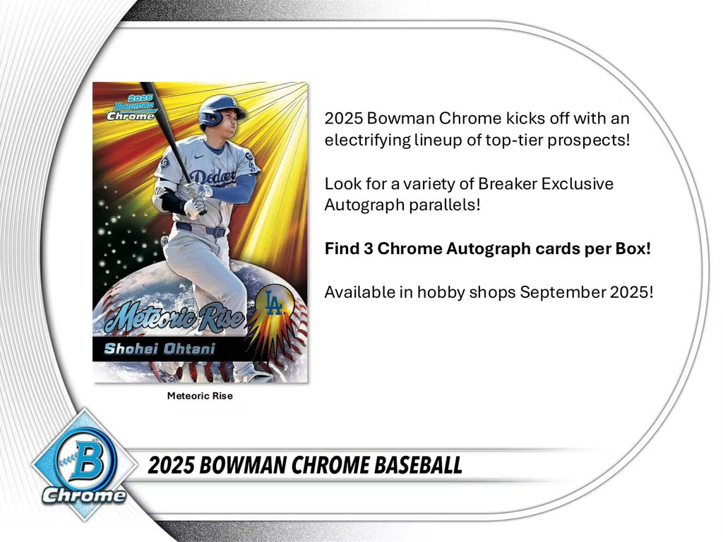 2025 Topps Bowman Chrome Baseball Breaker Delight Trading Cards