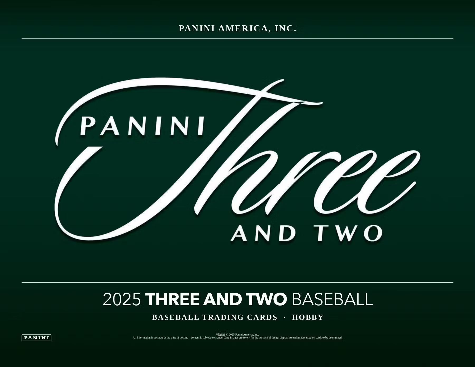 2025 Panini Three and Two Baseball Hobby Trading Cards