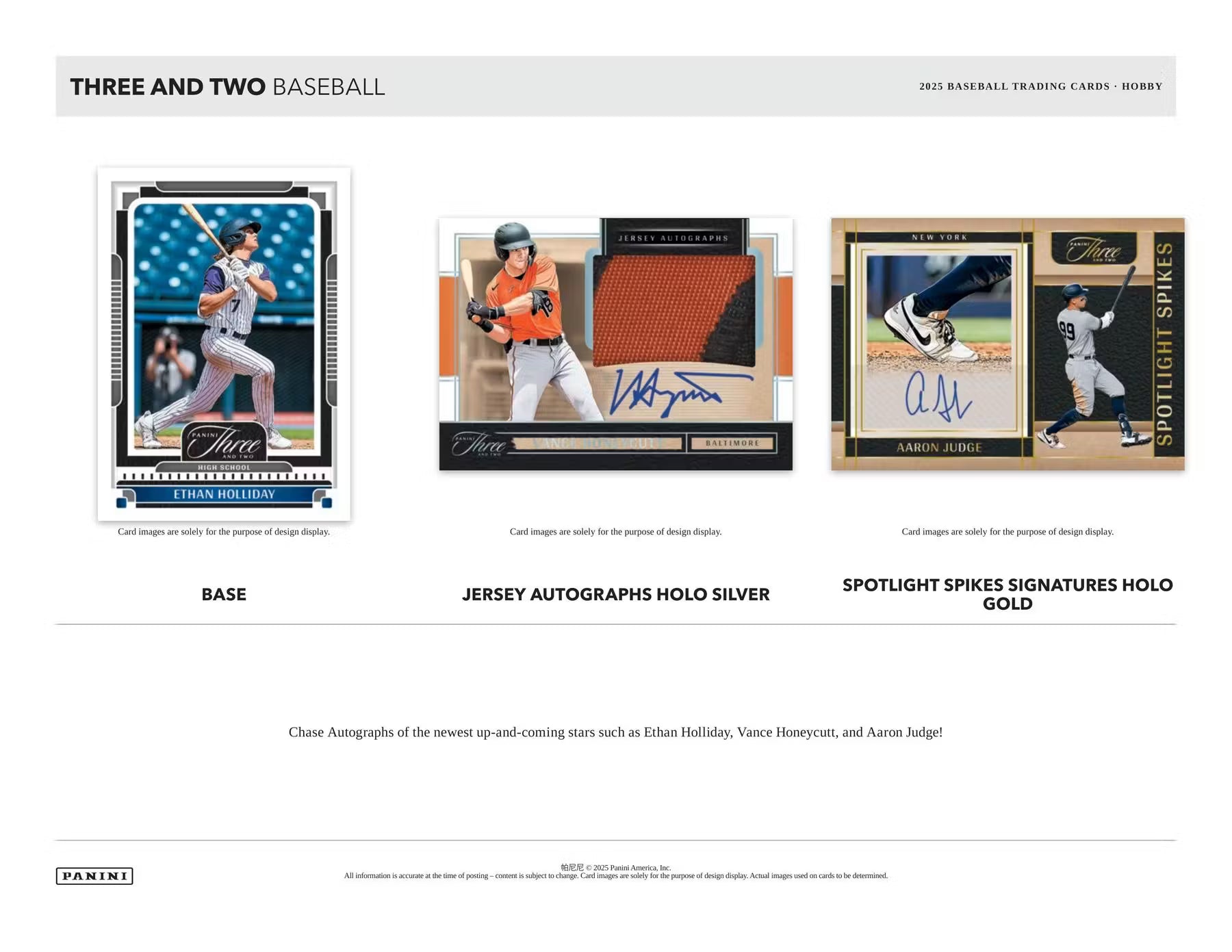 2025 Panini Three and Two Baseball Hobby Trading Cards