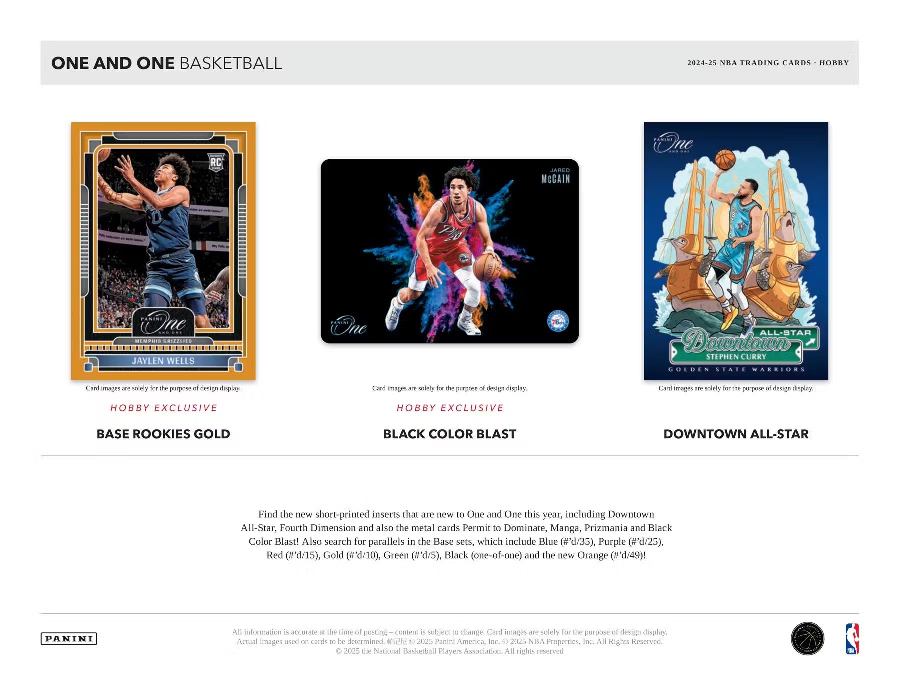 2024-25 Panini One and One Basketball Hobby Trading Cards
