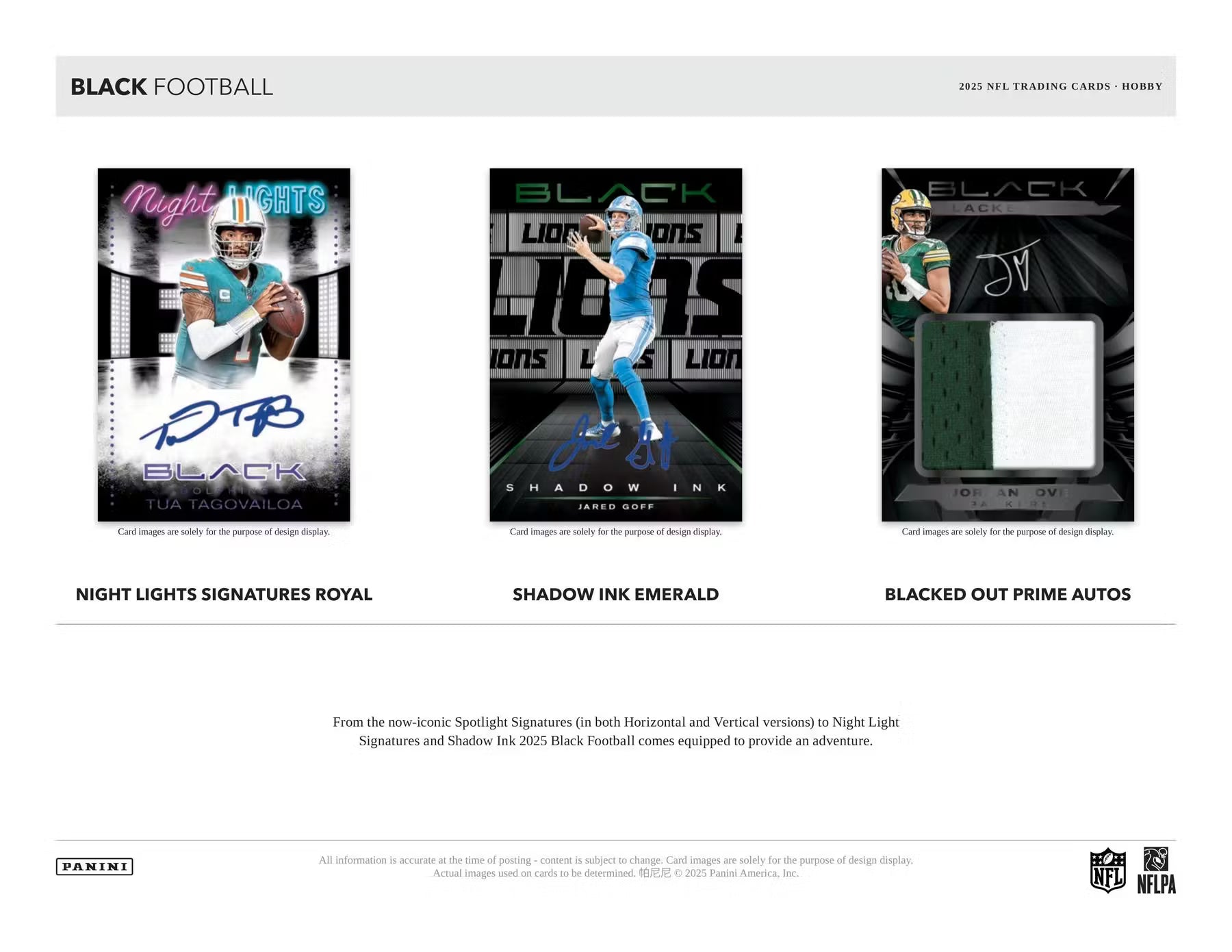 2025 Panini Black Football Hobby Trading Cards