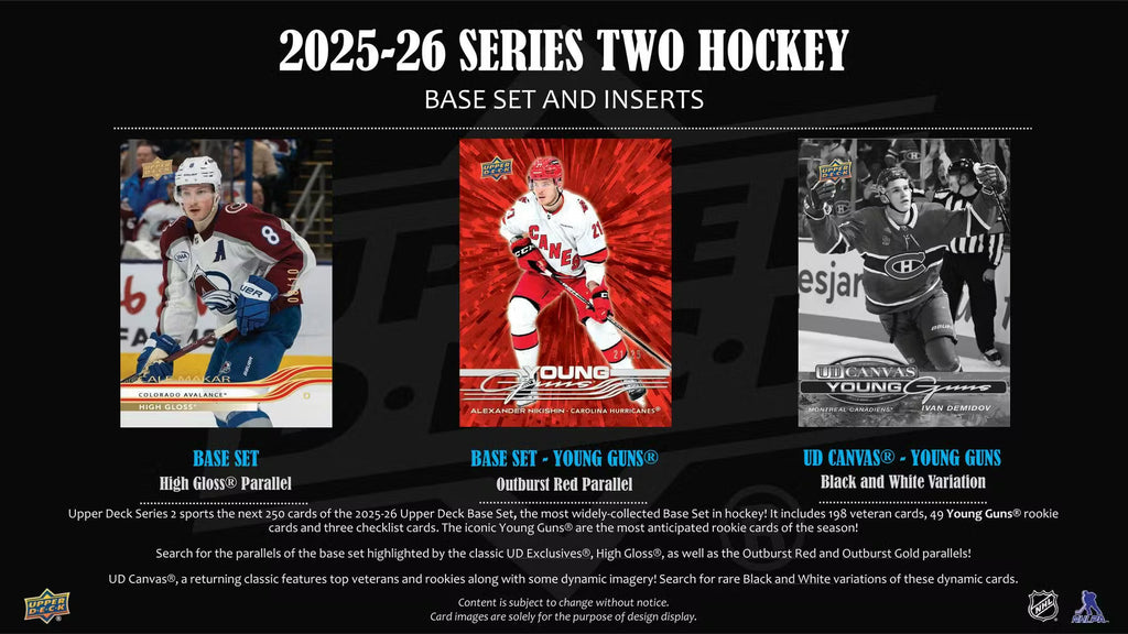 2025-26 Upper Deck Series 2 Hockey Hobby Trading Cards