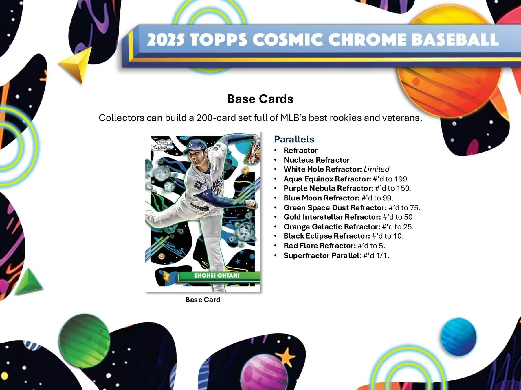 2025 Topps Cosmic Chrome Baseball Hobby Trading Cards