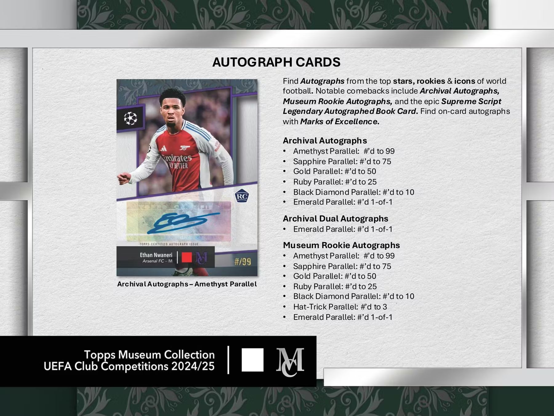 2025 Topps UEFA Club Competitions Museum Collection Hat Trick Hobby Trading Cards