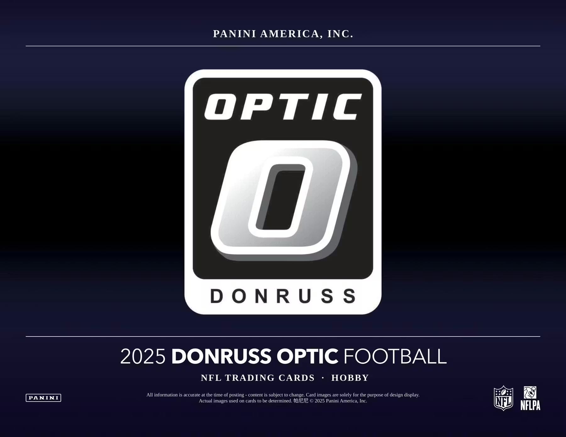 2025 Panini Donruss Optic Football Hobby Trading Cards