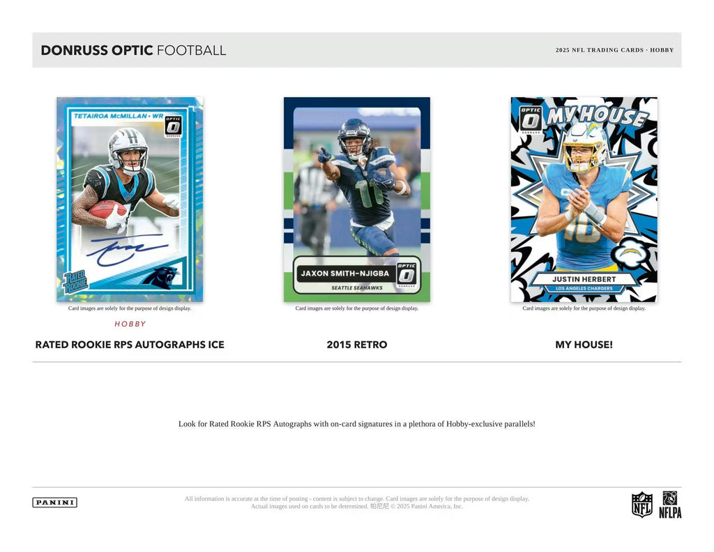 2025 Panini Donruss Optic Football Hobby Trading Cards