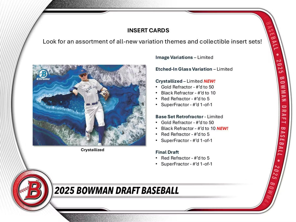 2025 Topps Bowman Draft Baseball Super Jumbo Trading Cards
