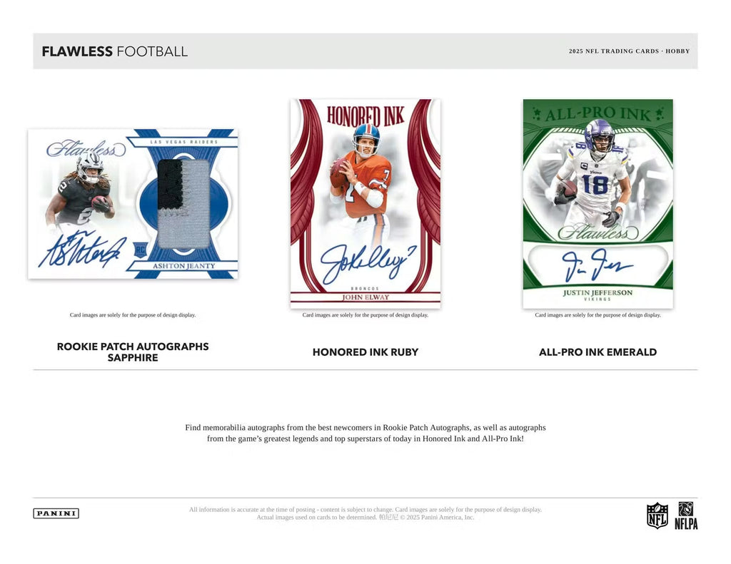 2025 Panini Flawless Football Hobby Trading Cards