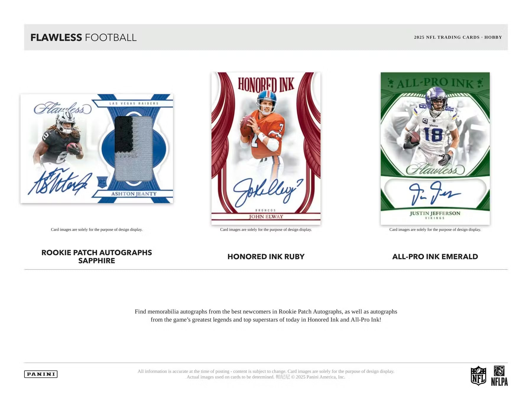 2025 Panini Flawless Football Hobby Trading Cards
