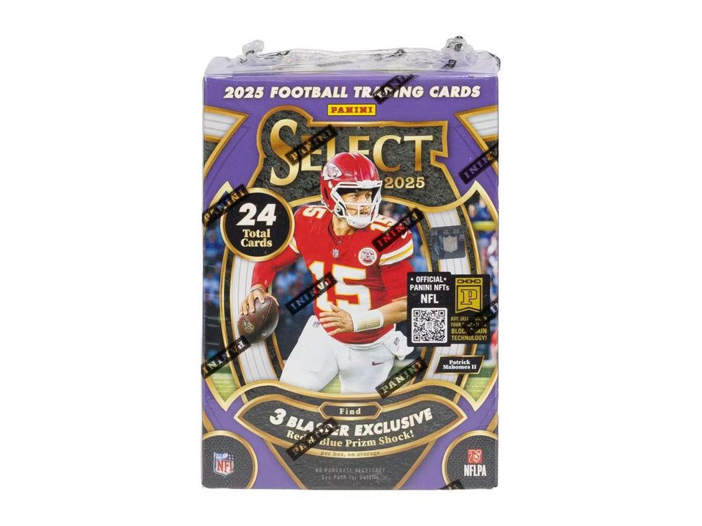 2025 Panini Select Football Blaster Trading Cards Red Blue Prizm LV