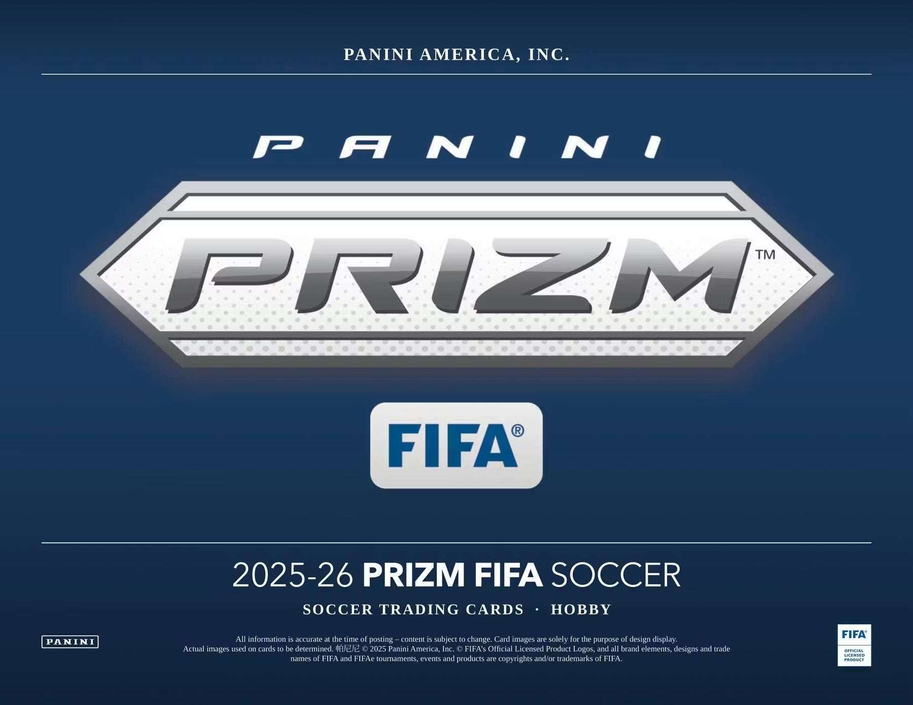 2025-26 Panini Prizm FIFA Soccer Hobby Trading Cards