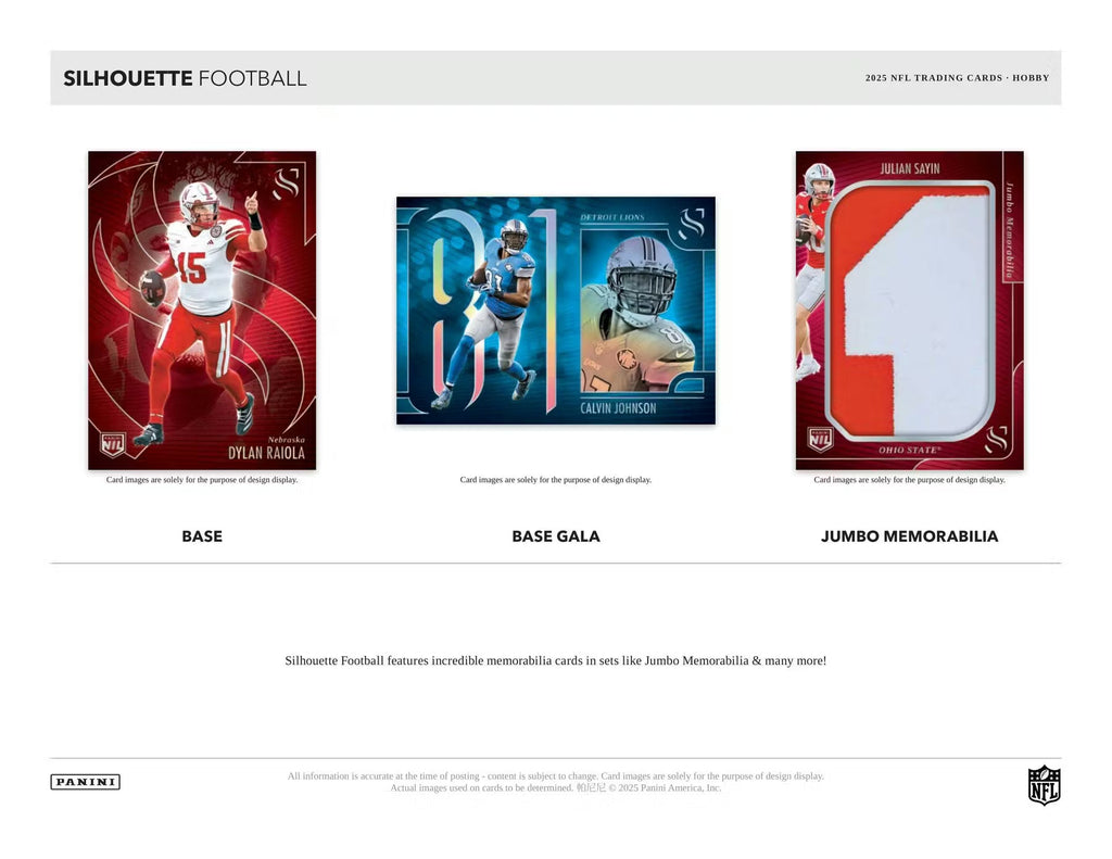 2025 Panini Silhouette Football Hobby Trading Cards