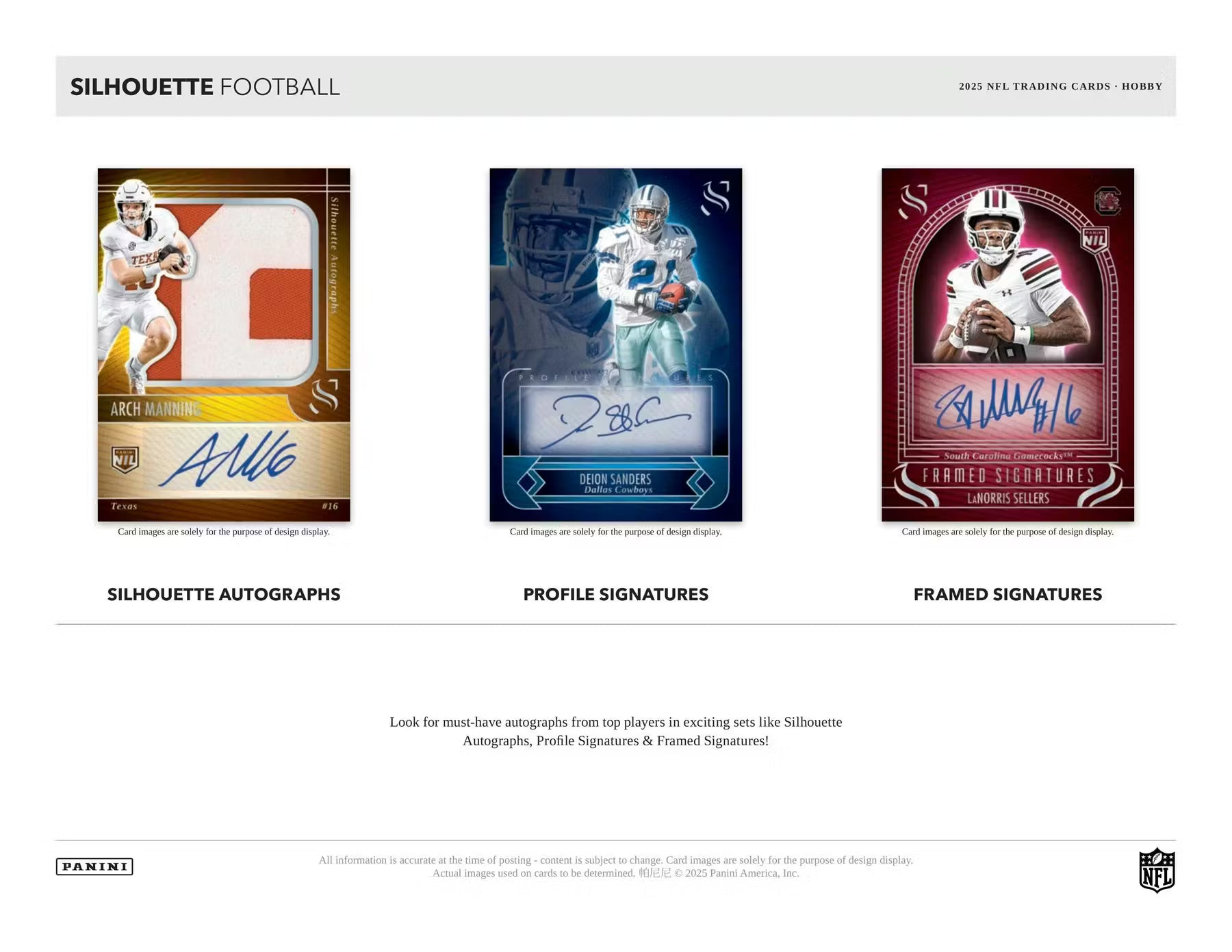 2025 Panini Silhouette Football Hobby Trading Cards