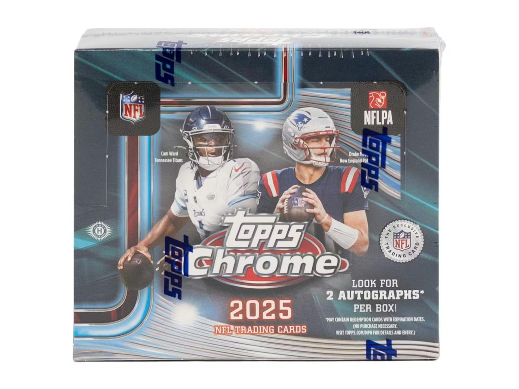 2025 Topps Chrome Football Hobby Jumbo Trading Cards