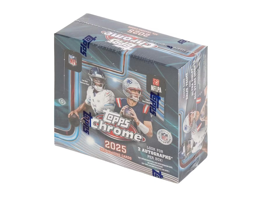 2025 Topps Chrome Football Hobby Jumbo Trading Cards