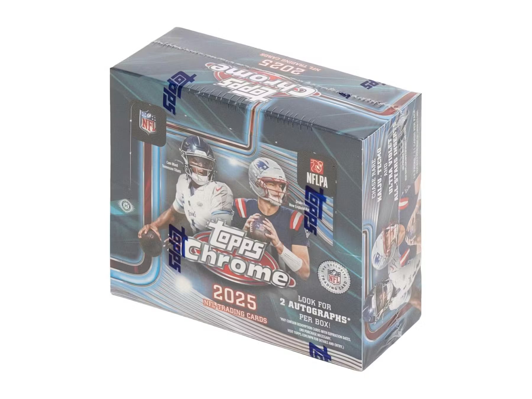 2025 Topps Chrome Football Hobby Jumbo Trading Cards