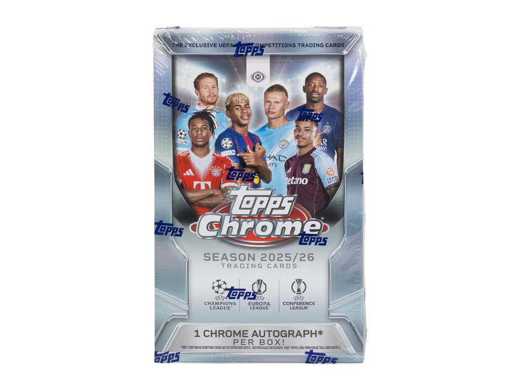 2025-26 Topps Chrome UEFA Club Competitions Soccer Hobby Trading Cards