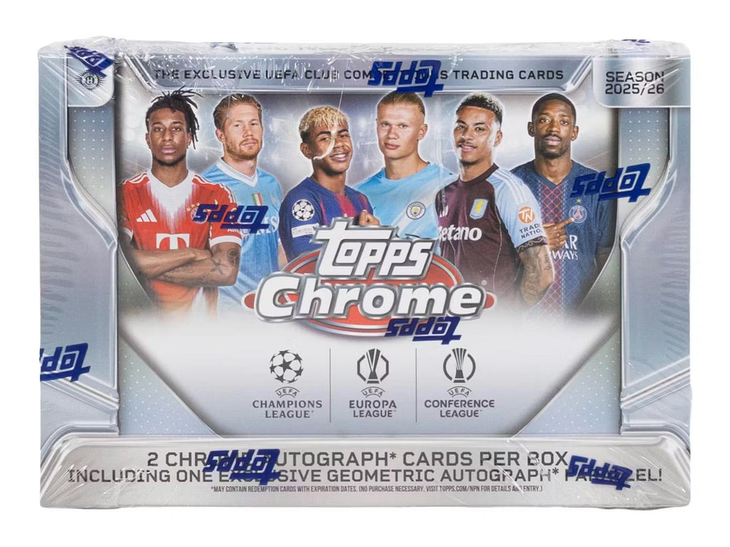 2025-26 Topps Chrome UEFA Club Competitions Soccer Breakers Delight Trading Cards