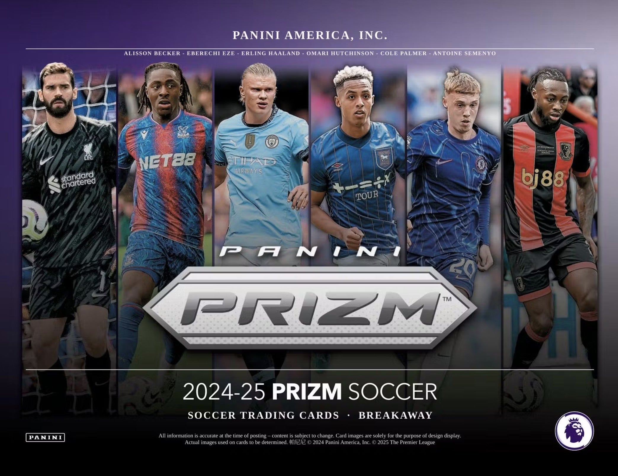 2024-25 Panini Prizm Soccer EPL Breakaway Trading Cards