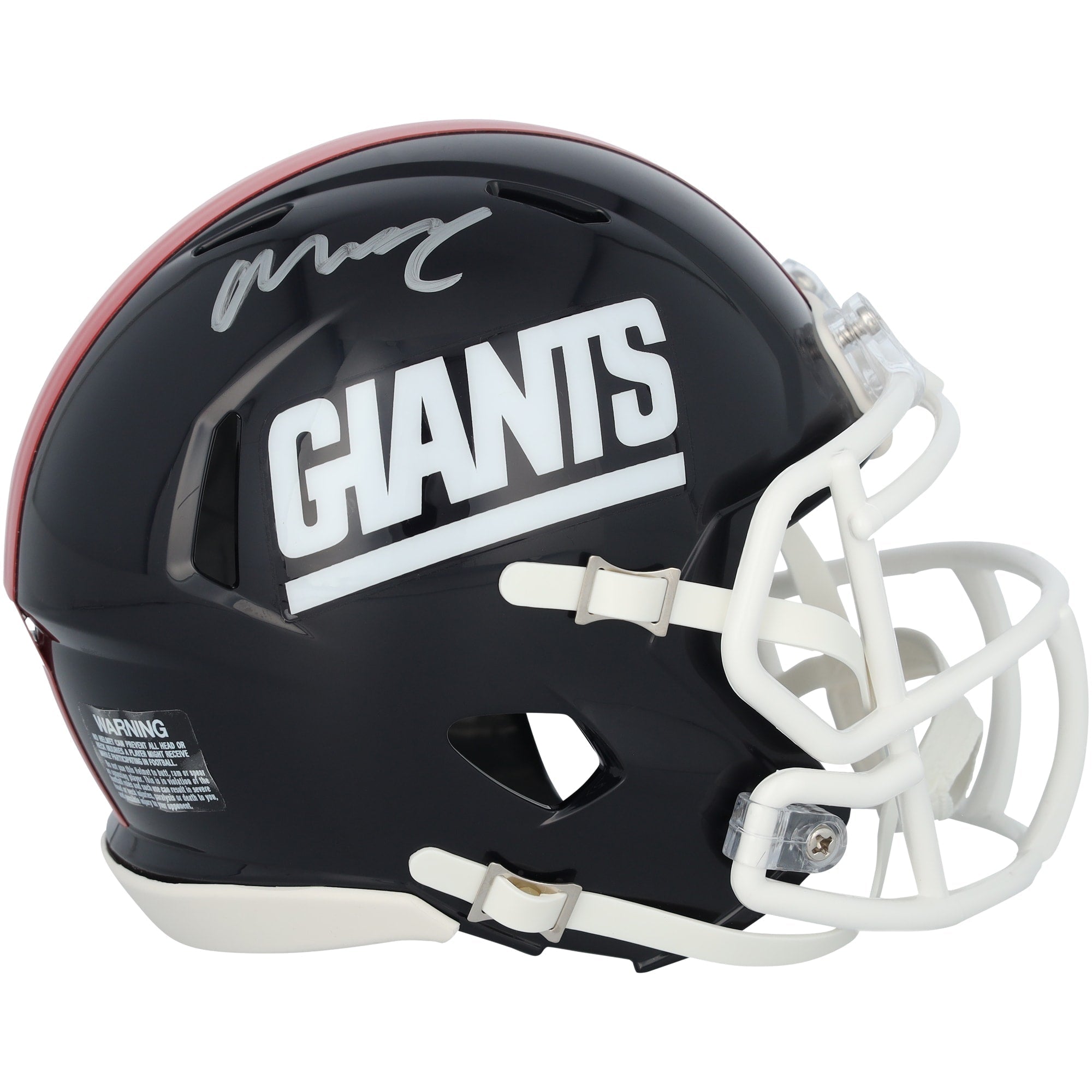 Abdul Carter New York Giants Autographed Fanatics Authentic Riddell 1980-99 Throwback Speed Mini Helmet