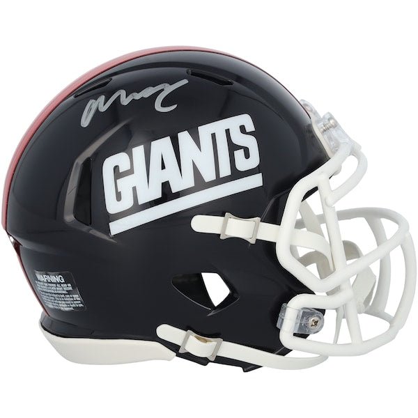 Abdul Carter New York Giants Autographed Fanatics Authentic Riddell 1980-99 Throwback Speed Mini Helmet