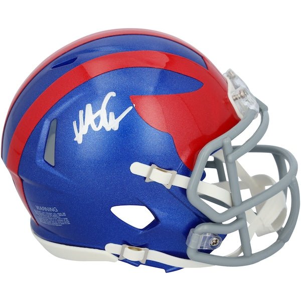 Abdul Carter New York Giants Autographed Fanatics Authentic Riddell 2024 Alternate Speed Mini Helmet
