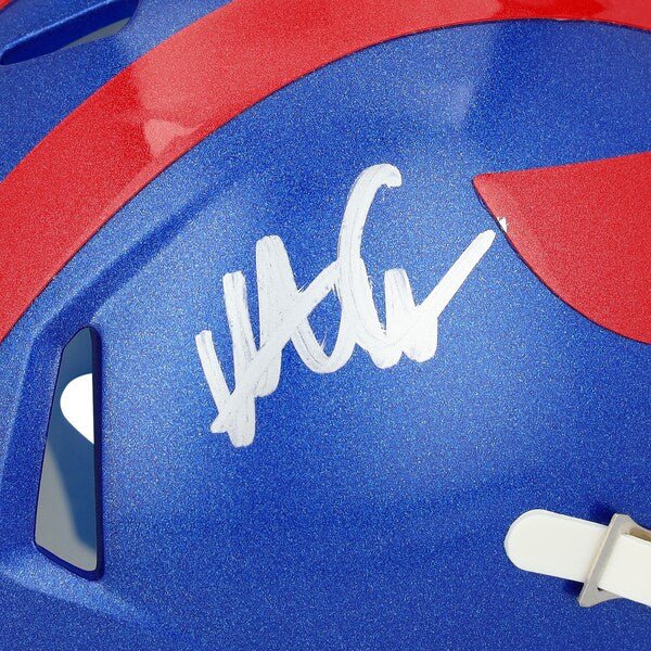 Abdul Carter New York Giants Autographed Fanatics Authentic Riddell 2024 Alternate Speed Mini Helmet