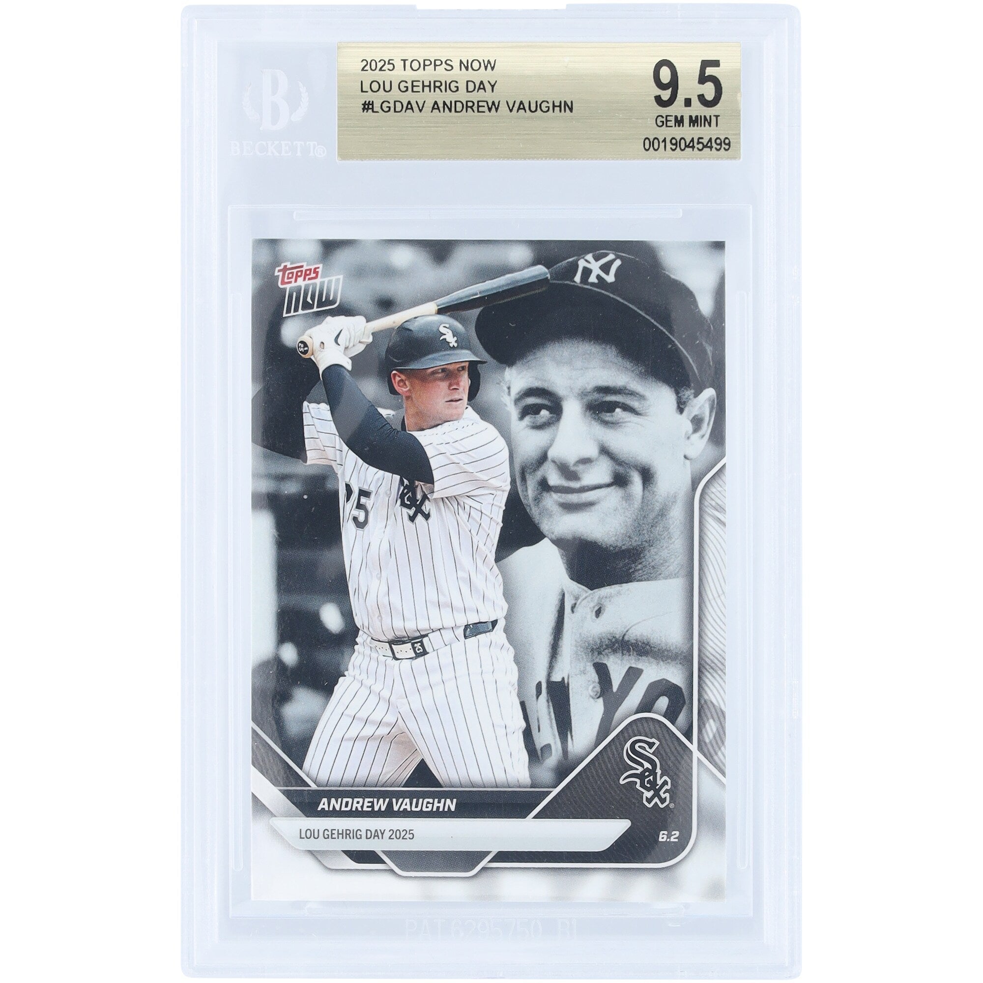 Andrew Vaughn Chicago White Sox 2025 Topps Now Lou Gehrig Day #LGD-AV BGS Authenticated 9.5 Card