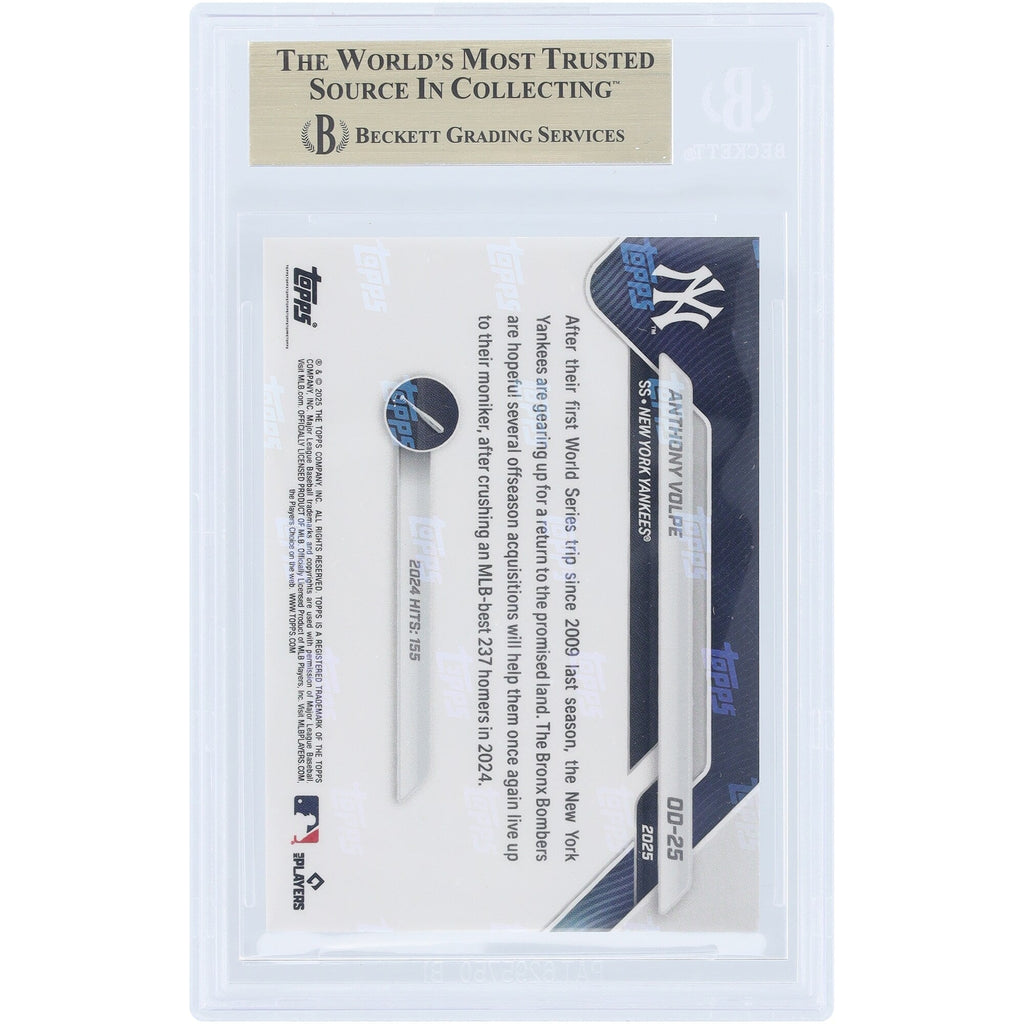 Anthony Volpe New York Yankees 2025 Topps Now Road to Opening Day #OD-25 BGS Authenticated 9.5 Card