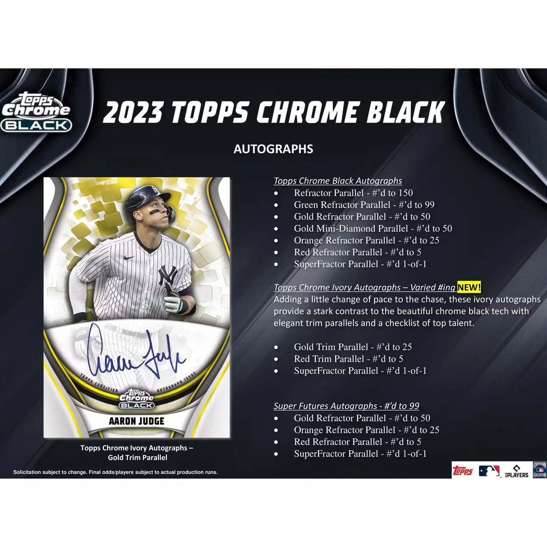 2023 Topps Chrome Black Baseball Hobby 12-Box Case (Ships Sealed Only)