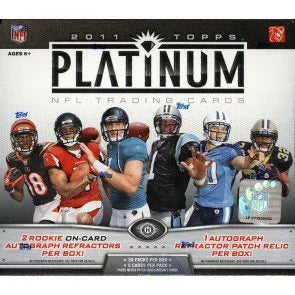 2011 Topps Platinum Football Hobby Case 12 Boxes (Ships Sealed Only)