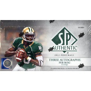 2012 Upper Deck SP Authentic Football Hobby 12 Box Case (Ships Sealed Only)