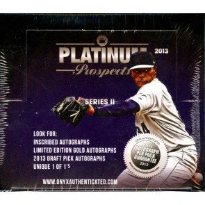 2013 Onyx Authenticated Platinum Prospects Series 2 6 Box Case (Ships Sealed Only)