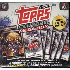 2014 Topps Football Mega Box 9 Packs (Ships Sealed Only)