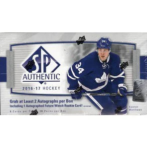 2016 17 Upper Deck SP Authentic Hockey 16 Box Case (Ships Sealed Only)